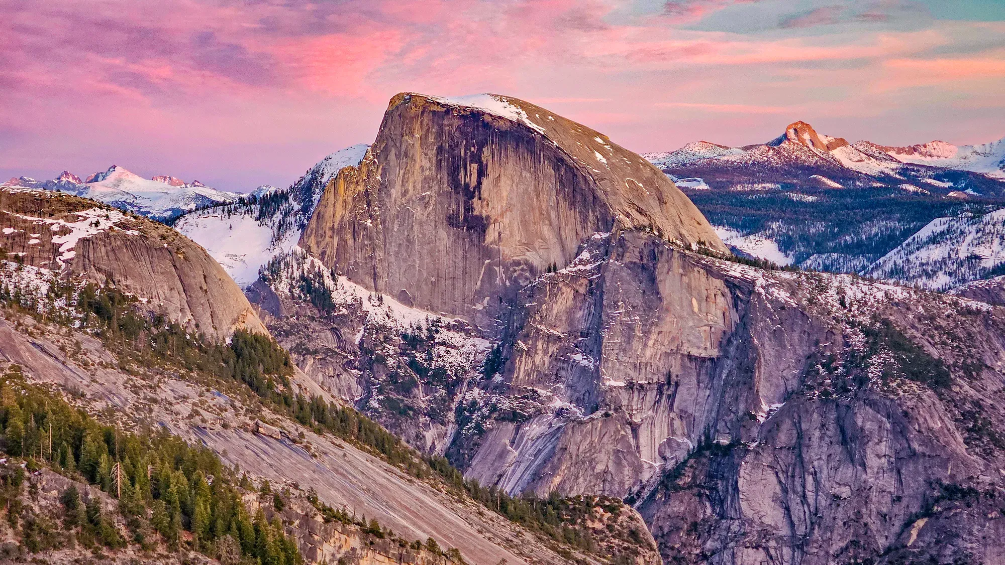 Half Dome viewed from Yosemite Point during a guided backpacking trip