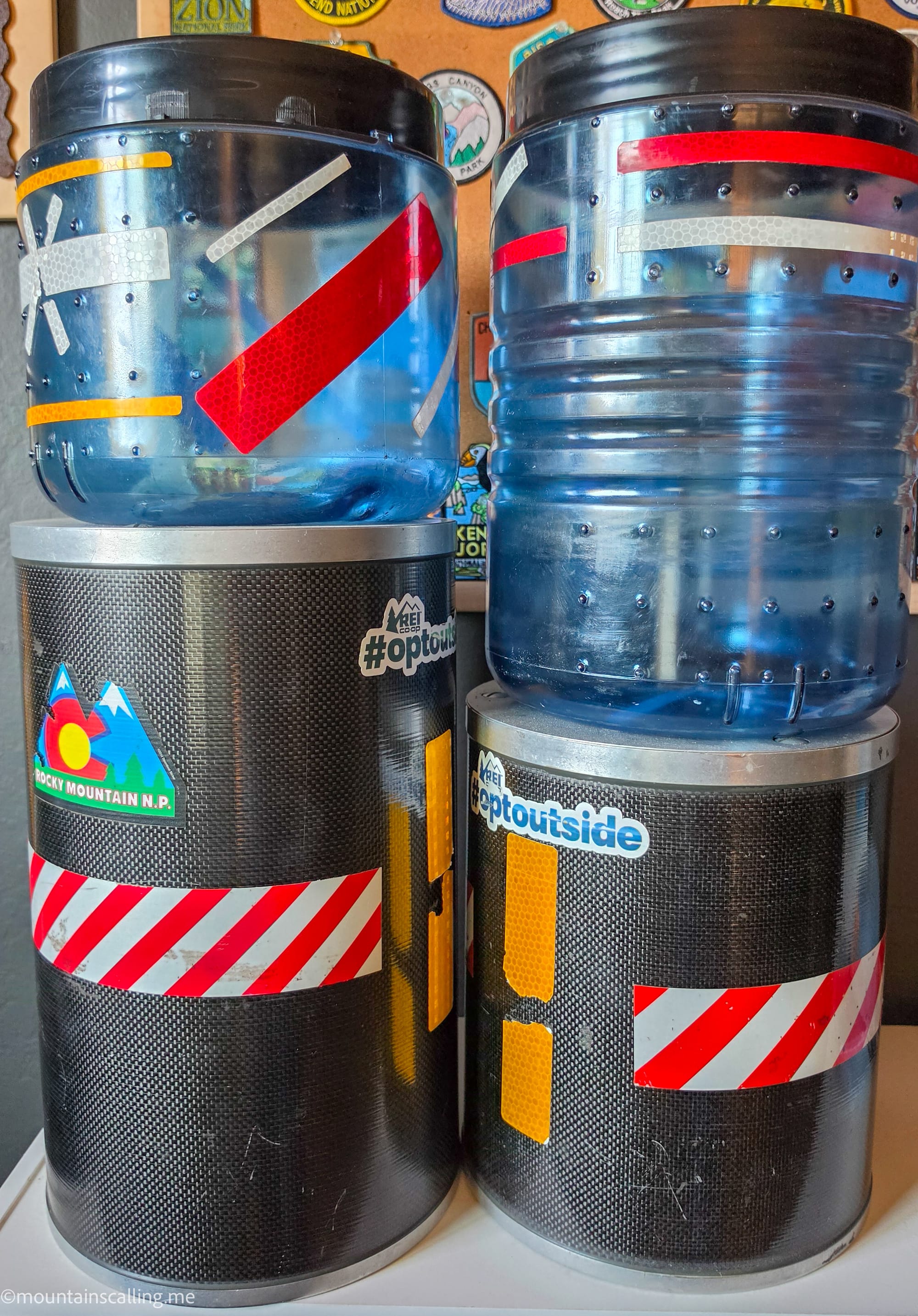 Bear Vault BV450 + BV500 (left/right) - Bearikade Expedition + Weekender (left/right) | Yosemite Life | Yosemite.Life